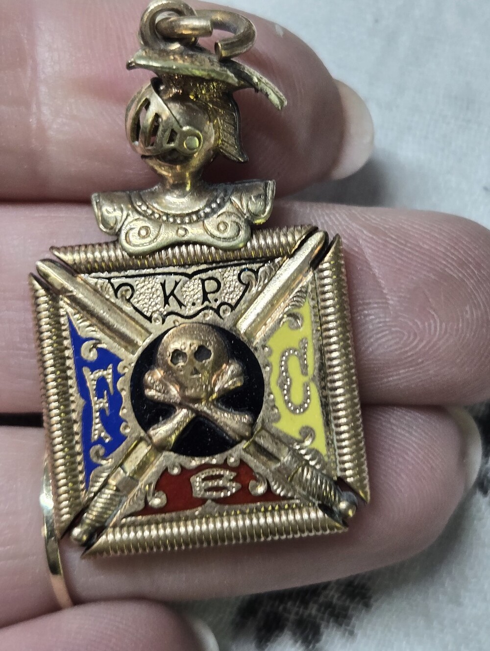 Antique Knights of Pythias pendant